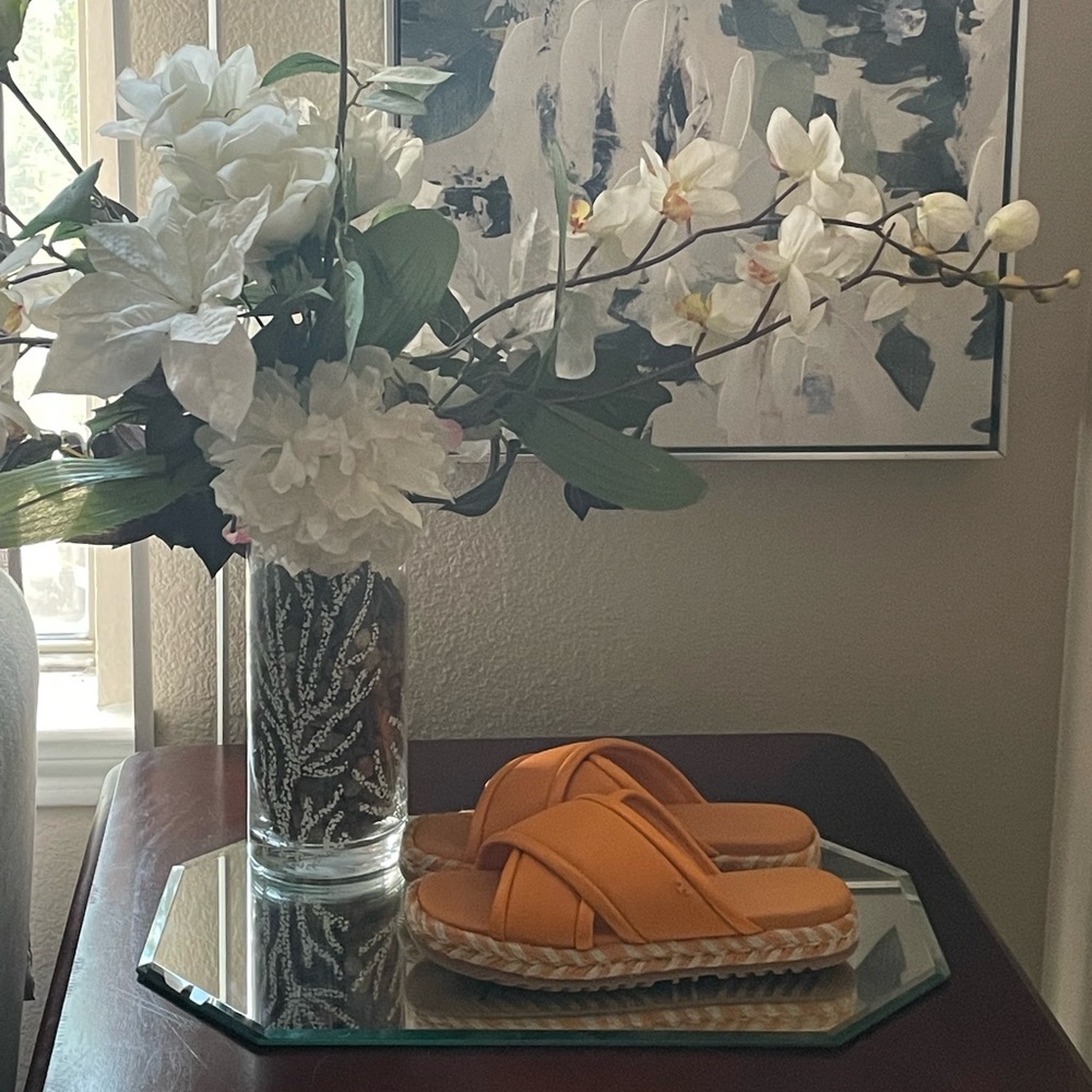 Tory Burch Crisscross Espadrille Slide Sandals | Quiet Luxury Resort Style | 7 - Picture 4 of 16
